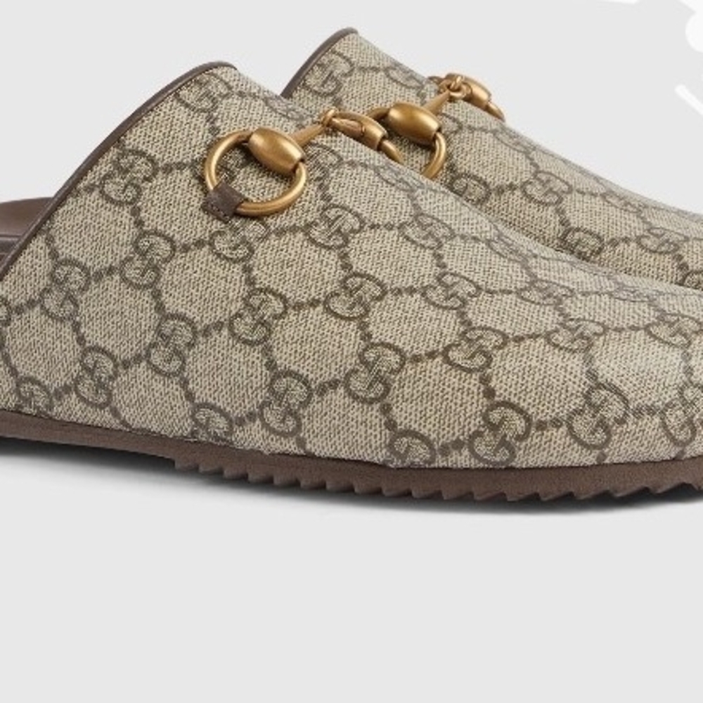 Brand New Women's Gucci Monogrammed Horsebit Loafer/Slipper Size 10